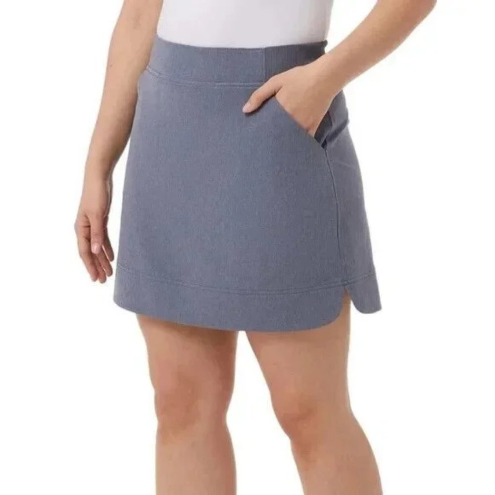 NWoT 32 Degrees Women Pull On Skort Lined Activewear Heather Navy XL $40 EE059